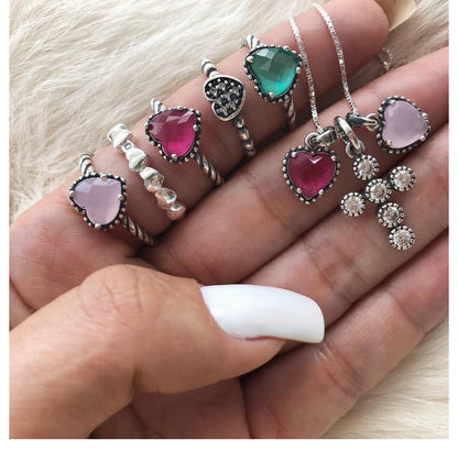 Fashion Geometric Alloy Plating Artificial Gemstones Women's