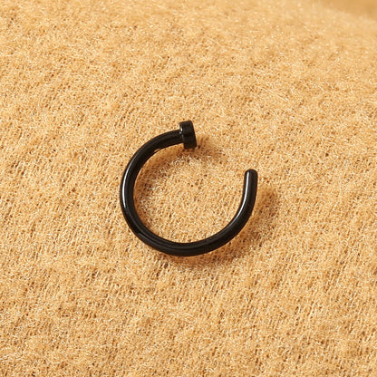 Fashion New Personality Exaggerated Stainless Steel False Nose Ring C-shaped Nose Nail Jewelry