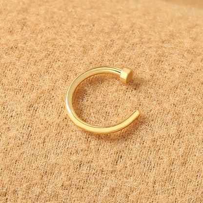 Fashion New Personality Exaggerated Stainless Steel False Nose Ring C-shaped Nose Nail Jewelry