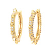 Fashion Big Circle Pointed Earrings Simple Micro-inlaid Zircon Copper Earrings