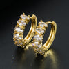 Fashion Geometric Copper Gold-plated Micro-inlaid Zircon Earrings