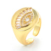 American Micro-inlaid Zircon Geometric Simple Fashion Open Ring