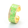 Female Oil Drop Micro-inlaid Zircon Opening Ring Adjustable