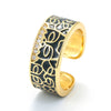 Female Oil Drop Micro-inlaid Zircon Opening Ring Adjustable