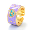 Oily Love Eye Copper Micro-inlaid Zircon Couple Female Fashion Open Ring