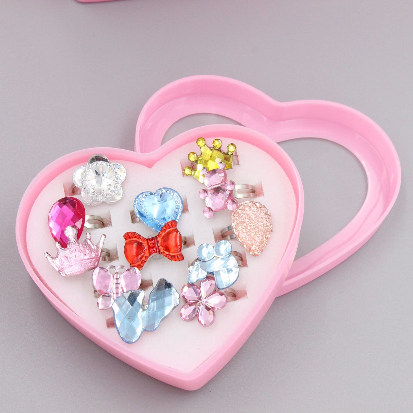 Children's Ring Set Alloy Girl Exquisite Ring Adjustable 36 Pieces