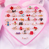 Children's Ring Set Alloy Girl Exquisite Ring Adjustable 36 Pieces