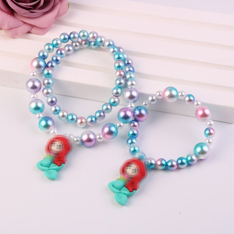 Children's Necklace  Pearl Princess Jewelry