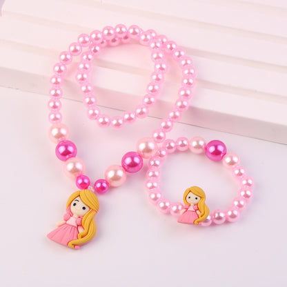 Children's Necklace  Pearl Princess Jewelry