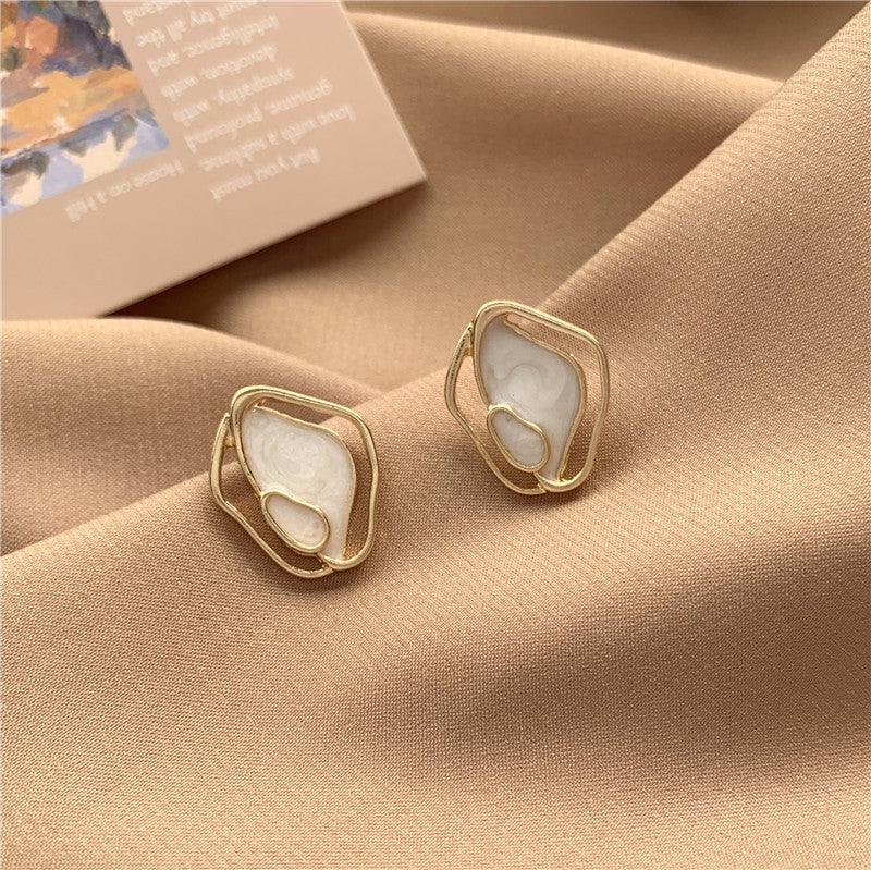 1 Pair Simple Style Geometric Alloy Plating Women's Ear Studs