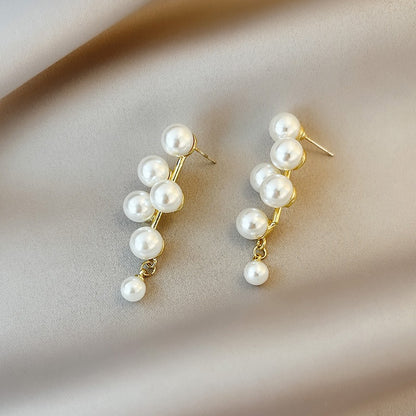 Pearl Tassel Earrings Retro New Fashion Earrings Earrings