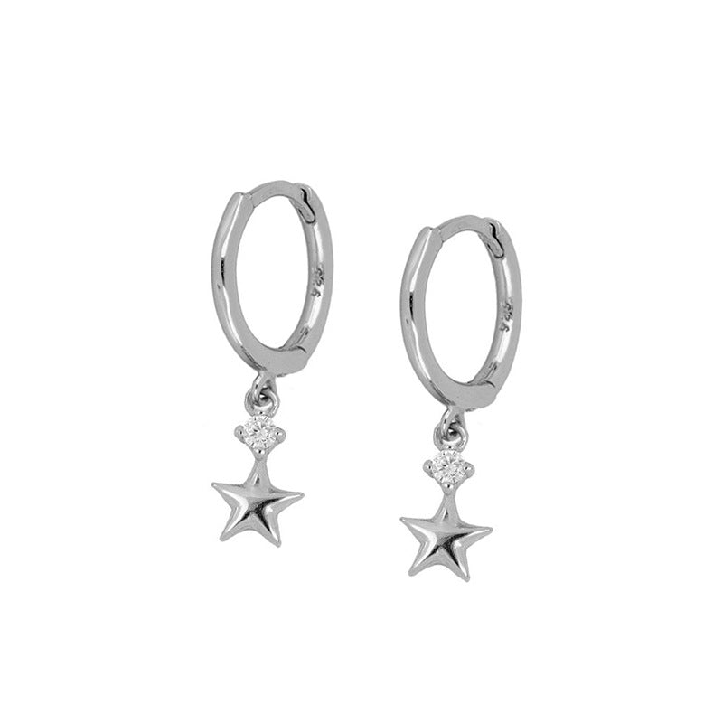 Gold-plated Minimalist Five-pointed Star Ear Buckle Wholesale