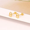 European And American Fashion Personality Small Lock Key-shaped Copper Earring