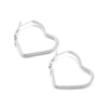 Retro Design Earrings Stainless Steel European And American Heart Plain Hoop Earrings