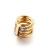 European And American Geometric Personality Stainless Steel Multi-layer Ring