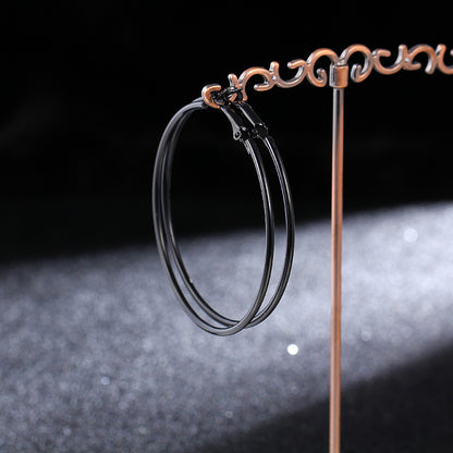 Fashion Earrings Simple Hoop Copper Earrings
