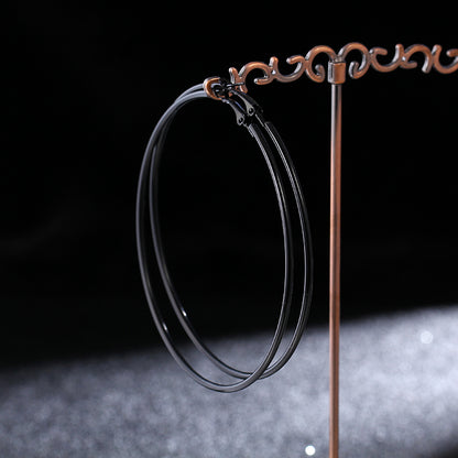 Fashion Earrings Simple Hoop Copper Earrings