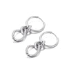 European And American Fashion Chain Circle Stainless Steel Earrings