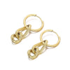 European And American Fashion Chain Circle Stainless Steel Earrings