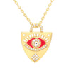 Dripping Oil Eye Pendant Necklace Geometric Color Devil's Eye Clavicle Chain