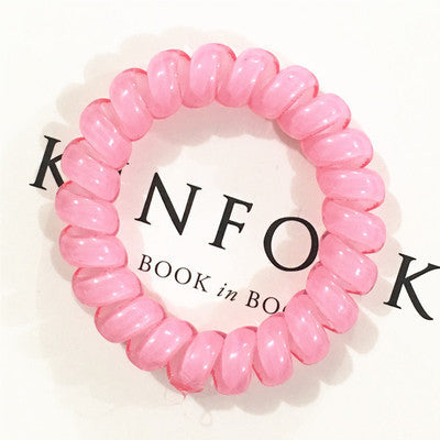 Korean Phone Cord Hair Ring Head Rope Hair Rubber Band Korean Candy-Colored Hair Rope