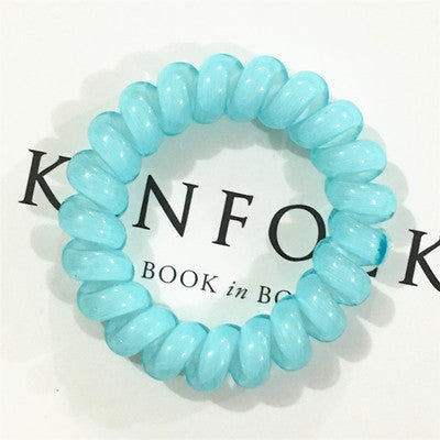 Korean Phone Cord Hair Ring Head Rope Hair Rubber Band Korean Candy-Colored Hair Rope