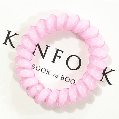 Korean Phone Cord Hair Ring Head Rope Hair Rubber Band Korean Candy-Colored Hair Rope