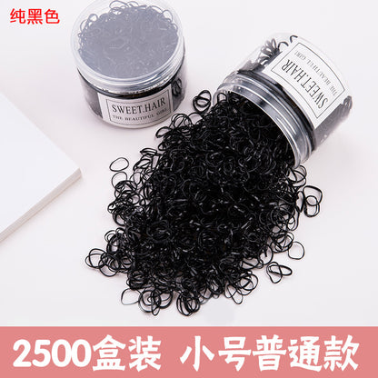 Children'S Headdress Rubber Band Hair Tie Black Rubber Band Thickened Hair Rope