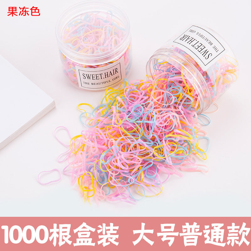 Children'S Headdress Rubber Band Hair Tie Black Rubber Band Thickened Hair Rope