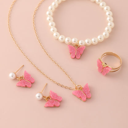 Butterfly Jewelry Set 5 Pieces Combination Wholesale