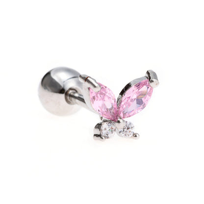 Fashion Butterfly Stud Temperament Simple Thread Lock Earrings