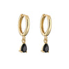 Multicolor Micro-inlaid Zircon Drop-shaped Colored Diamond Earrings