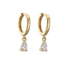 Multicolor Micro-inlaid Zircon Drop-shaped Colored Diamond Earrings