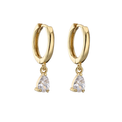 Multicolor Micro-inlaid Zircon Drop-shaped Colored Diamond Earrings