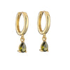 Multicolor Micro-inlaid Zircon Drop-shaped Colored Diamond Earrings