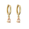 Multicolor Micro-inlaid Zircon Drop-shaped Colored Diamond Earrings