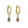 Multicolor Micro-inlaid Zircon Drop-shaped Colored Diamond Earrings