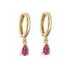 Multicolor Micro-inlaid Zircon Drop-shaped Colored Diamond Earrings