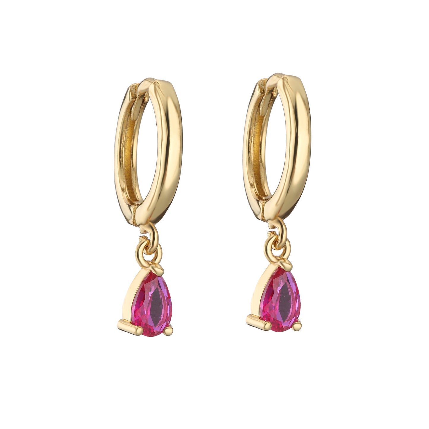 Multicolor Micro-inlaid Zircon Drop-shaped Colored Diamond Earrings