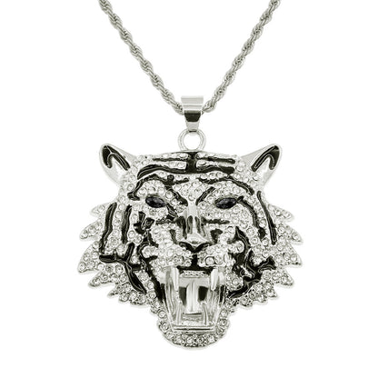 Fashion Animal Alloy Diamond Men's Pendant Necklace