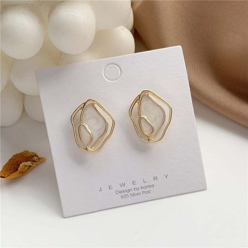 1 Pair Simple Style Geometric Alloy Plating Women's Ear Studs