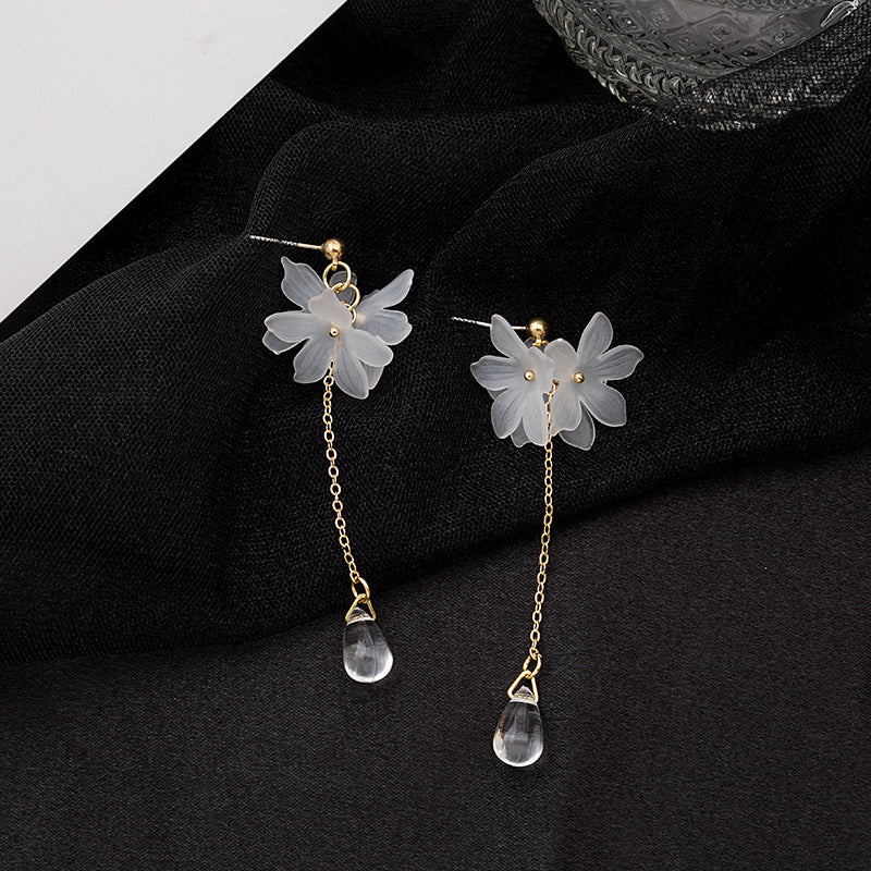 1 Pair Sweet Flower Plastic Resin Women's Drop Earrings