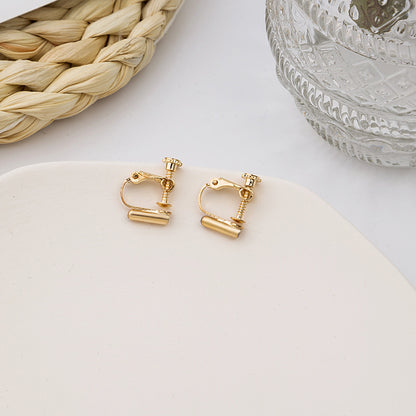 1 Pair Fashion Geometric Solid Color Metal Plating Women's Ear Clips