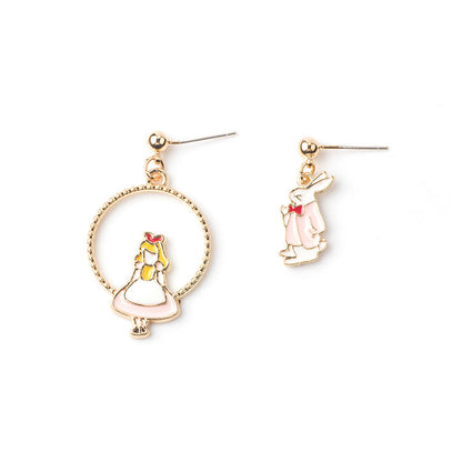 Asymmetrical Fried Egg Donuts Unicorn Earrings Wholesale