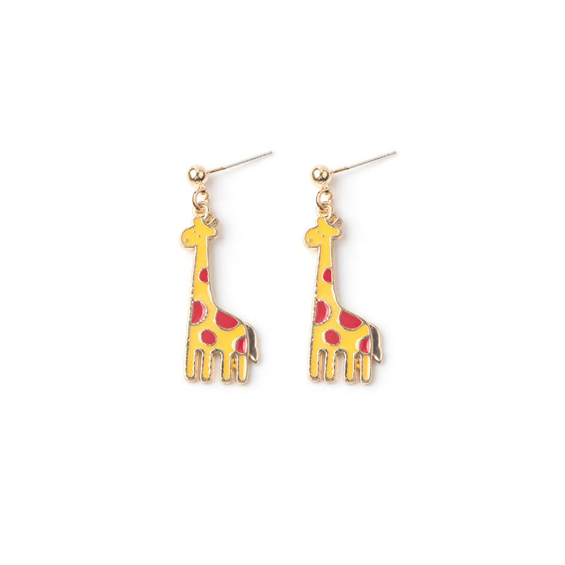 Asymmetrical Fried Egg Donuts Unicorn Earrings Wholesale