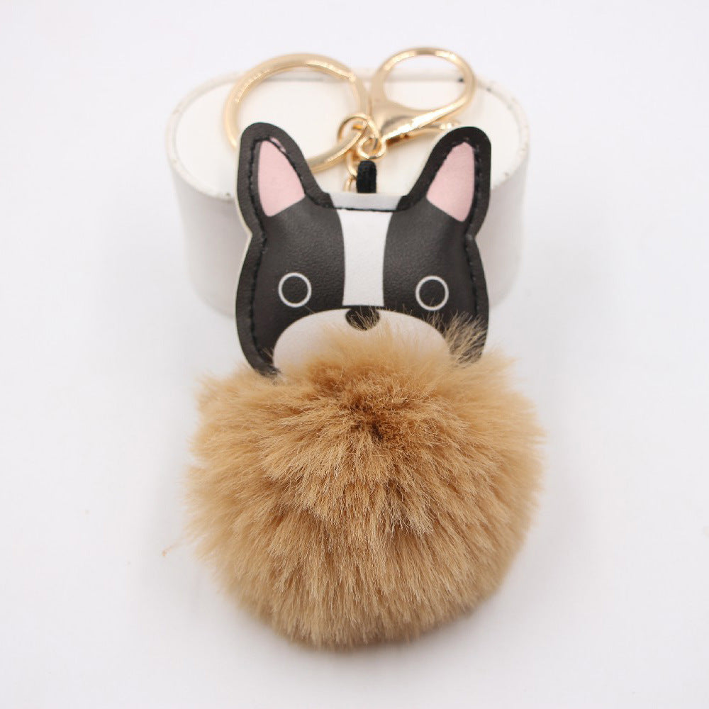 New Puppy Dog Key Chain Pendant Bag Purse Plush Pendant