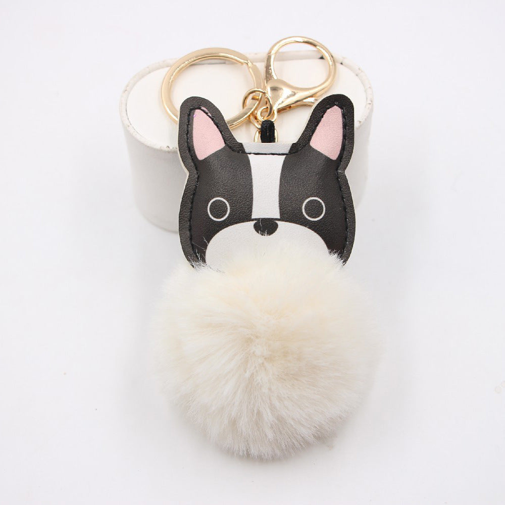 New Puppy Dog Key Chain Pendant Bag Purse Plush Pendant