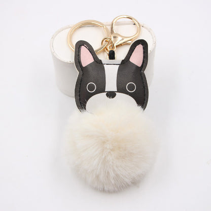 New Puppy Dog Key Chain Pendant Bag Purse Plush Pendant