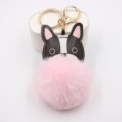 New Puppy Dog Key Chain Pendant Bag Purse Plush Pendant