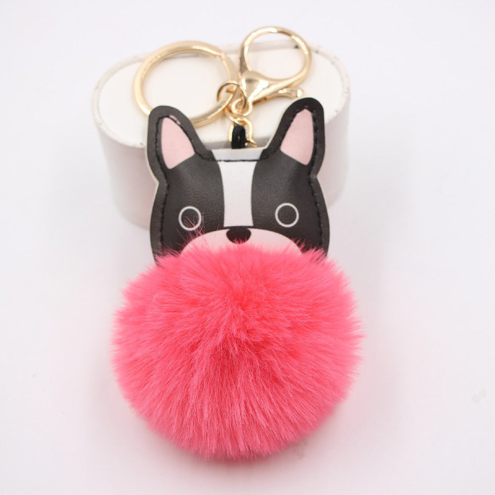 New Puppy Dog Key Chain Pendant Bag Purse Plush Pendant